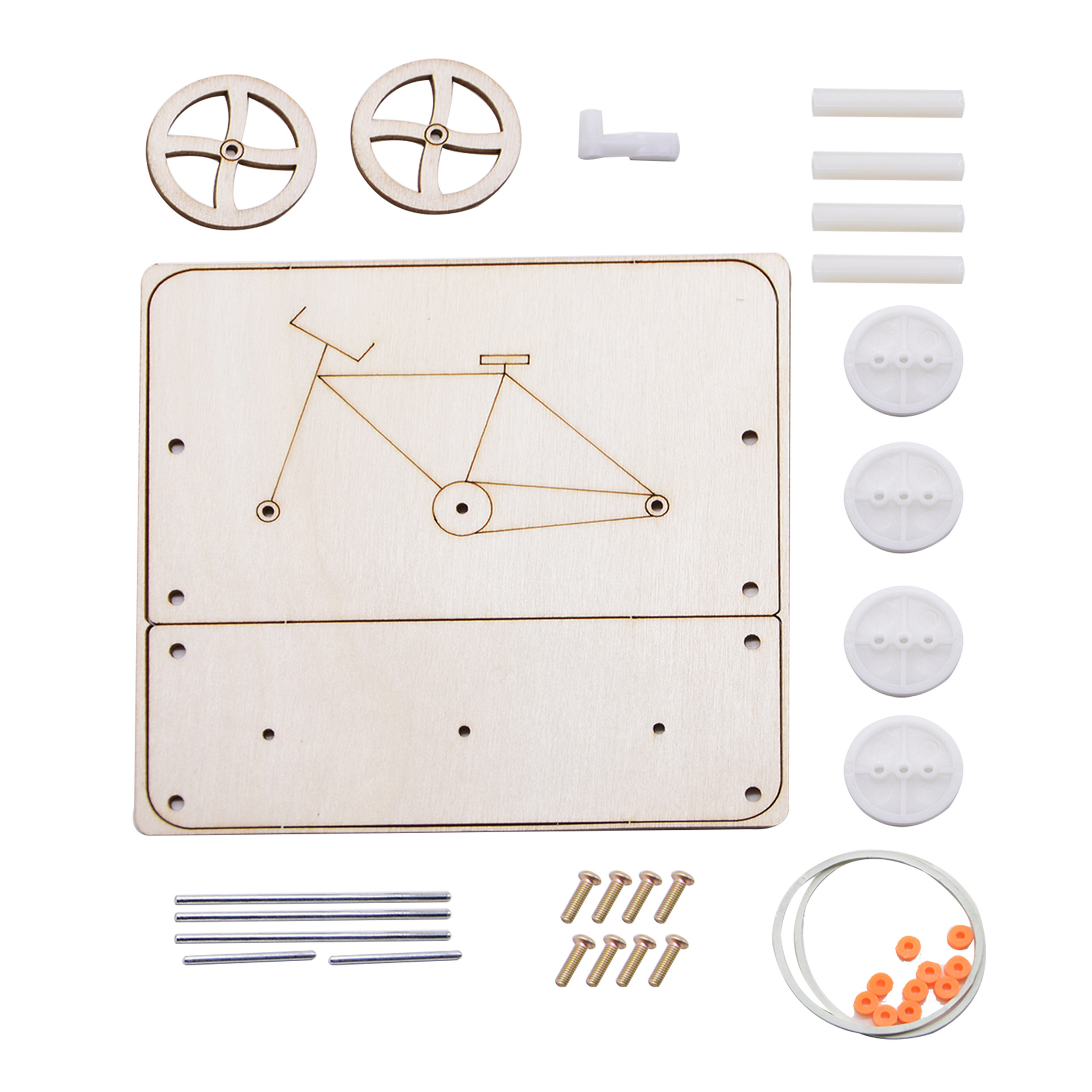diy educational toys, science gadgets, small inventions, handcrafted wooden bicycles, handcrafted assembly material kits pic 1