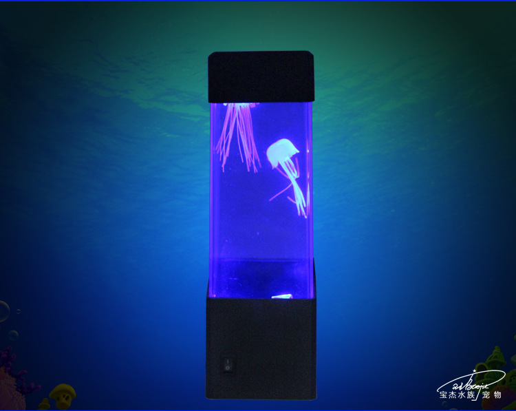 Small fish lamp, jellyfish lamp, night light, led mini water tank, desktop, small acrylic jellyfish lamp gift pic 16