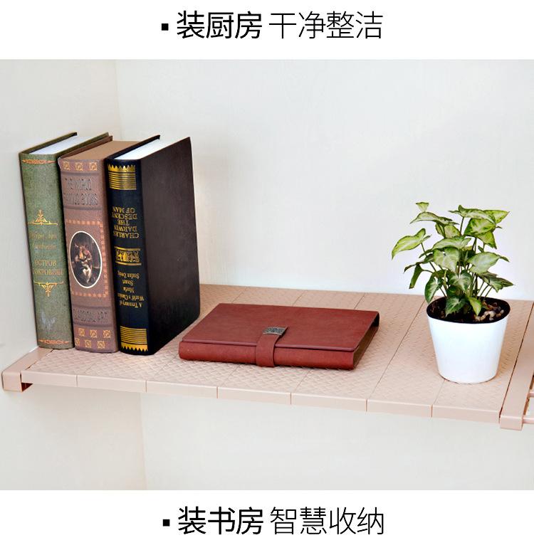 Wardrobe storage, layered partition cabinet, nail-free storage rack, kitchen cabinet, bathroom partition layer rack, dormitory telescopic organization rack pic 25