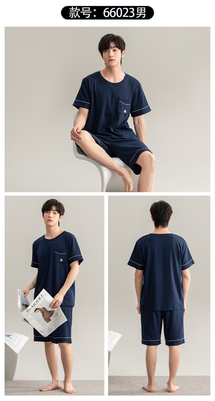 男士睡衣男款夏季纯棉短袖短裤2025年新款套装男生家居服韩式夏款详情34
