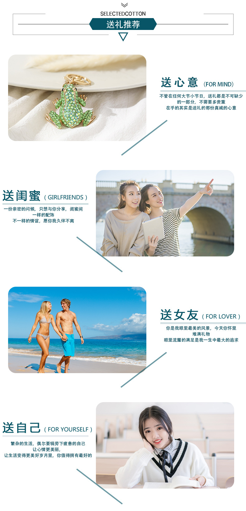 New frog pendant, European and American diamond-encrusted pendant, cute animal keychain wholesale, metal creative small gifts pic 6