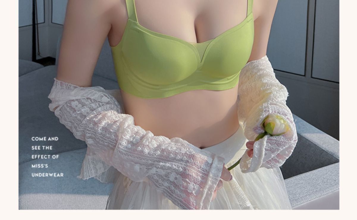 舒适无痕内衣女聚拢小胸无钢圈上托软支撑收副乳女士薄款运动文胸详情36