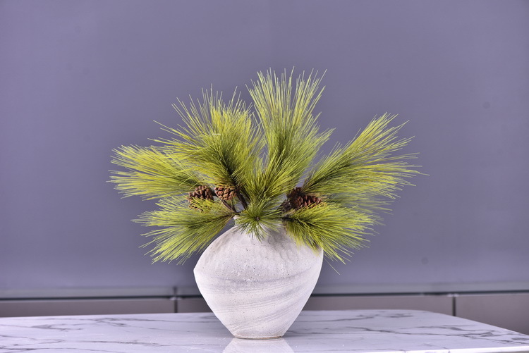 Factory direct sales of artificial Masson pine, Wabi-sabi style, Chinese Zen style artificial plants, wedding and banquet decoration green plants, pine needles pic 33