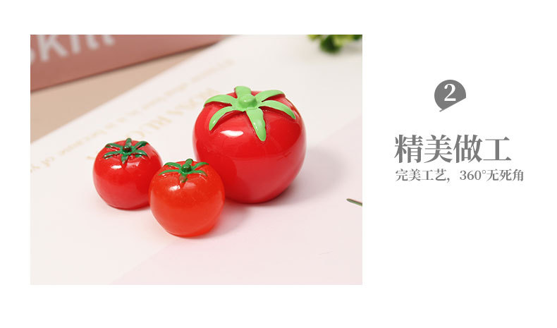 仿真水果番茄立体食玩娃娃屋冰箱贴奶油胶夜光diy饰品树脂配件详情37