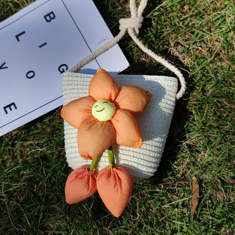 夏季草包编织包儿童包包女可爱斜挎男童小女孩迷你零钱包景区海边详情16