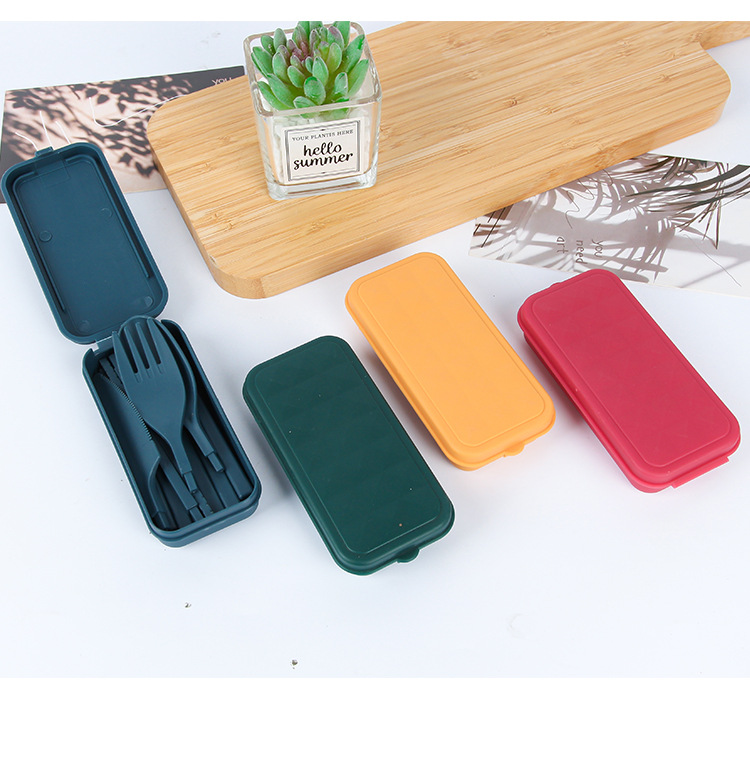 野营野餐折叠餐具 刀叉勺筷便携式旅行外带餐具四件套礼品批发详情13