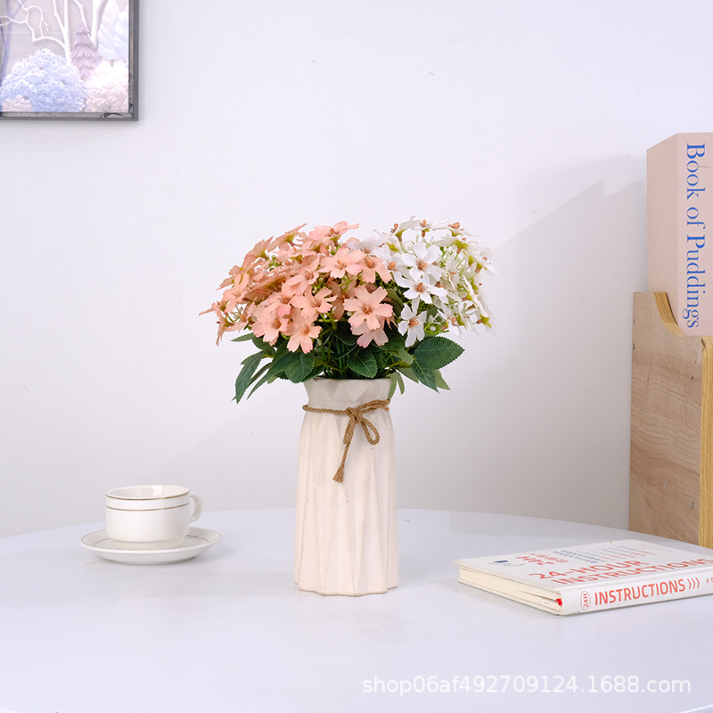 假花摆件客厅卧室内摆设塑料干花束套装饰品小盆栽餐桌茶几仿真花详情2