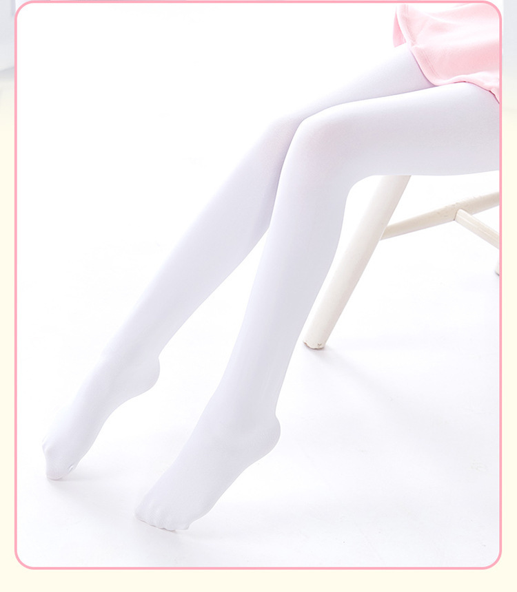 批发儿童加绒舞蹈袜秋冬季加厚女童打底连裤袜白色保暖跳舞专用袜详情10