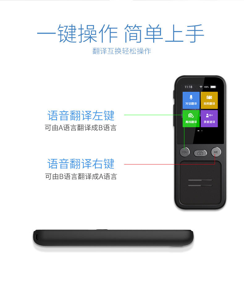 The T16 intelligent translation machine can translate 134 languages and 10 offline translation services. It is a translator for foreign trade, business, study and travel pic 6