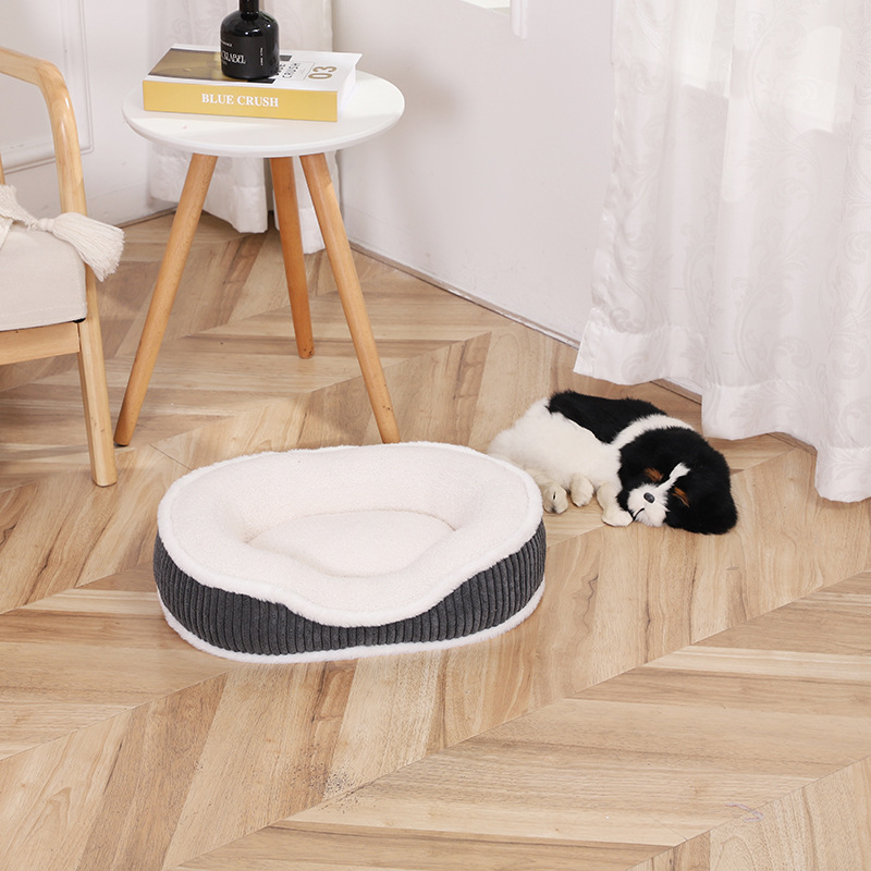 秋冬款盒状宠物窝可爱柔软舒适可拆卸加厚保暖毛绒宠物垫宠物用品详情2