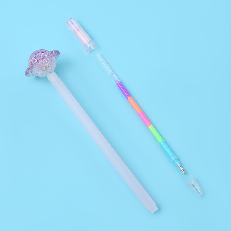 Wholesale of new creative stationery, rotating planet-shaped gel pens, and student quick-drying writing pens pic 9