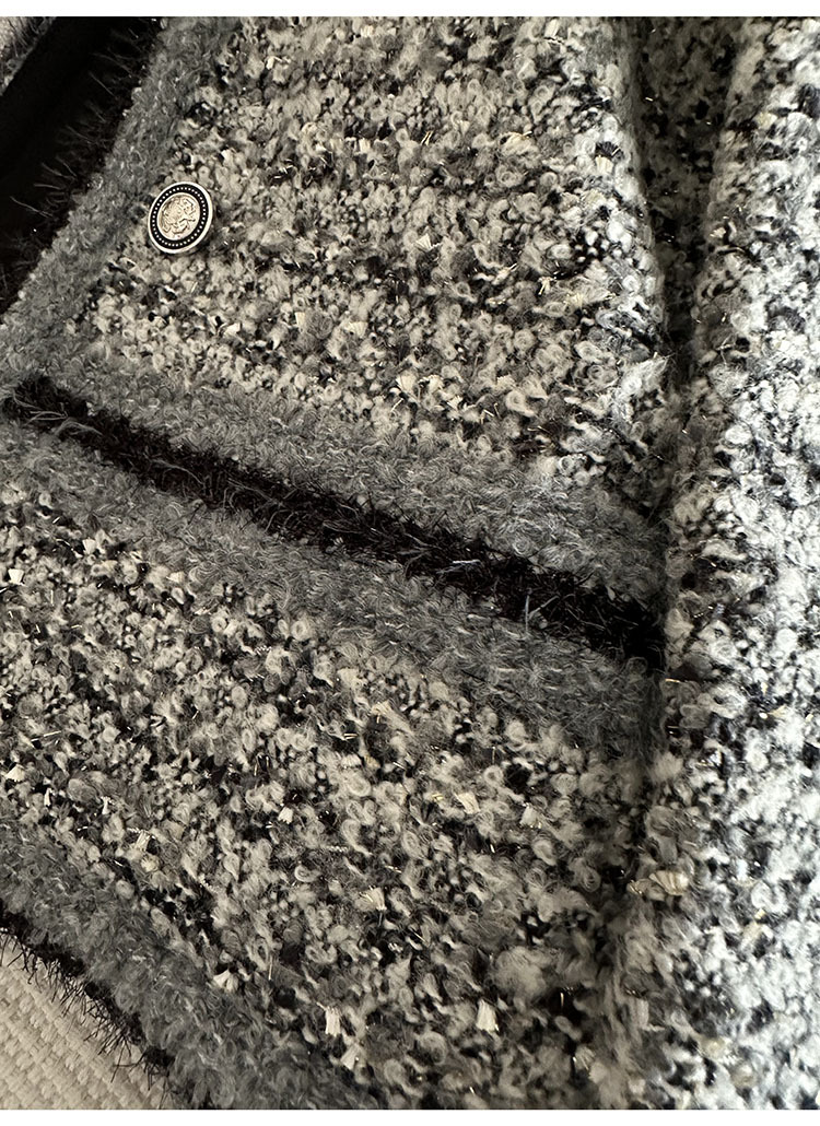 san@collection invierno 2024 nueva mujer pequeña fragancia tweed lana abrigo temperamento abrigo francés pic 20