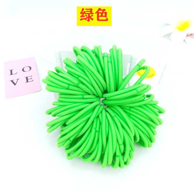 Wholesale of 4MM thick hair ties, colorful high-elasticity hair ties, rubber bands, basic hair bands and hair accessories from Europe and America pic 49
