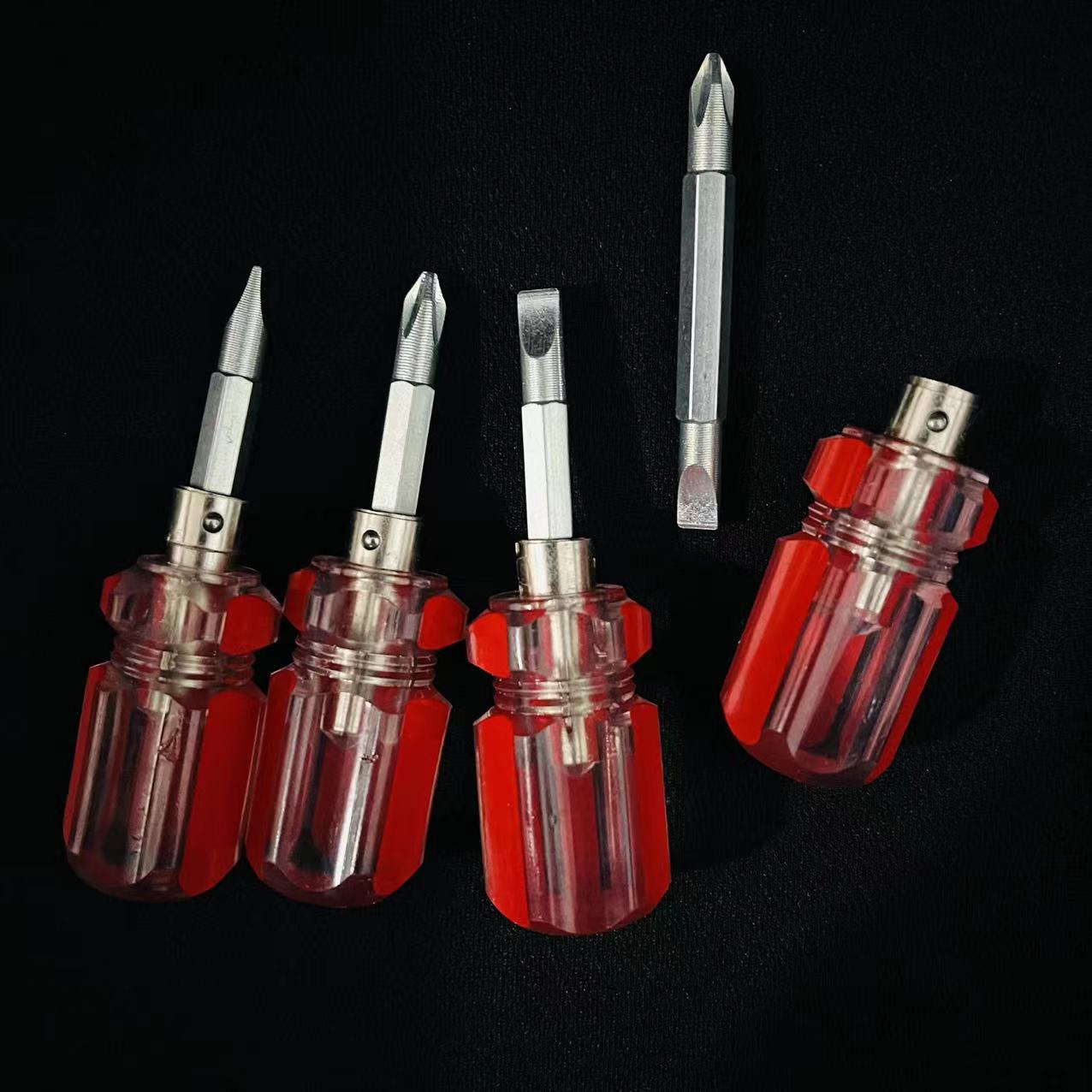 Dual-purpose short screwdriver, flat-head cross-head screwdriver, radish head repair screwdriver, mini screwdriver pic 4