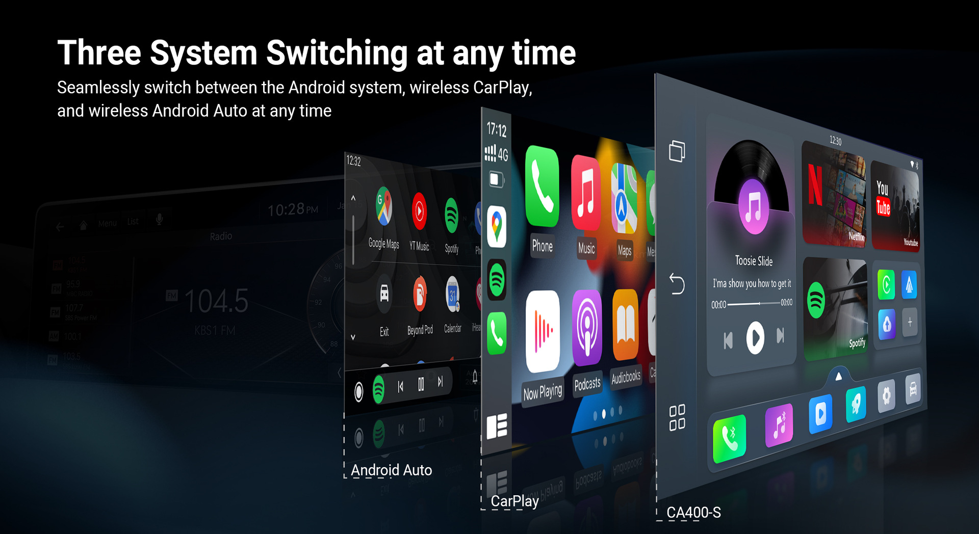 The new product CA400S Android box, wireless CarPlay and Android auto box in one pic 4