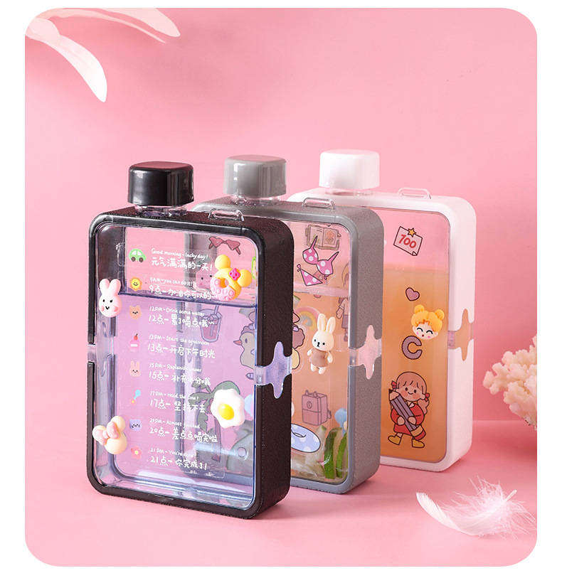 X49-A5-C flat ins water cup, high appearance level, popular online water bottle, Korean style portable water cup for male and female students pic 24