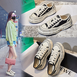 2024夏季新款女士真皮包头罗马凉鞋女休闲厚底猪笼鞋时尚编织女鞋详情7