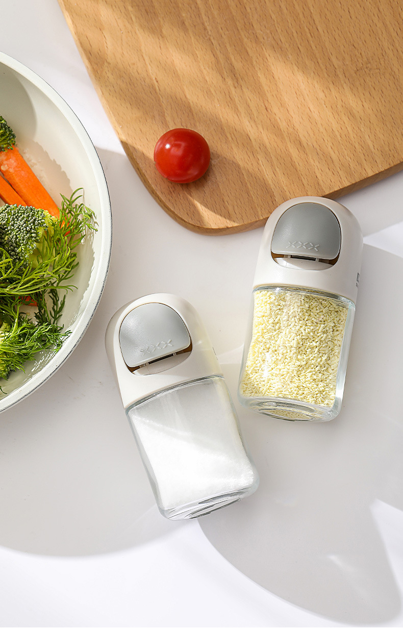FaSoLa household sealed moisture-proof quantitative salt jar, seasoning jar, kitchen salt sprinkling quantity control glass seasoning bottle, seasoning box pic 15