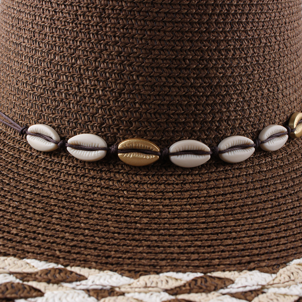 Protector solar Señora Gran longitud trenzada visera sombrero nuevo estilo sombrero de moda mujer versión coreana primavera verano viaje playa sombrero de paja personalizado pic 15