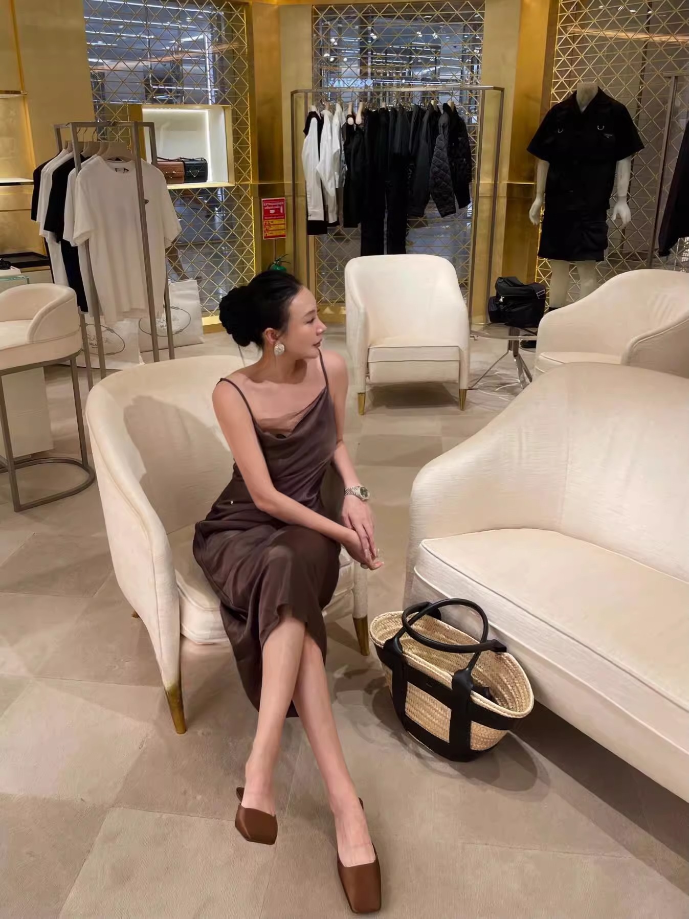 羊皮版~法式方头三角跟穆勒凉拖鞋女夏季真皮包头半拖鞋粗跟半托详情25