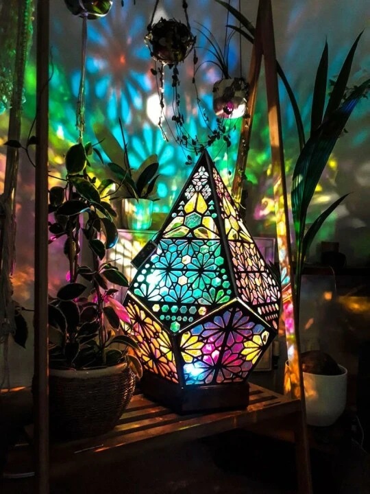 Bohemian Light创意浪漫烛光晚餐led彩灯波西米亚星空落地投影灯详情5