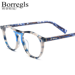 Pure titanium Italian handcrafted glasses frame round frame for men and women steampunk motorcycle can be paired with myopia glasses and plain glasses. New pic 6