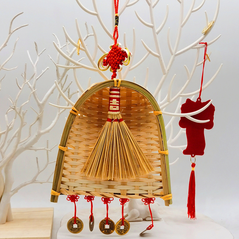 Copper coins, small brooms, dustpans, hanging ornaments, door decorations for moving into a new home, indoor hanging ornaments, TV wall decorations for the Qingming and Dragon Boat festivals pic 61