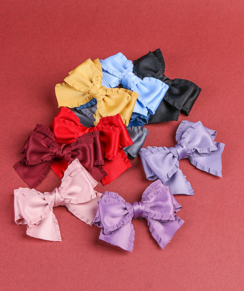 Classic thickened ruffled woven ribbon bow hair accessory clothing high-density wavy ribbon black fungus skirt hem satin ribbon pic 34