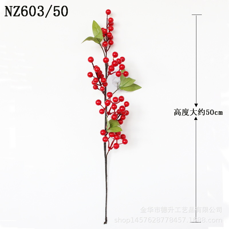 Desheng 2022 New Year Simulation Flower Art, New Year Decoration Flower Arrangement, Money Fruit, Winter green Fruit, Housewarming gift pic 2