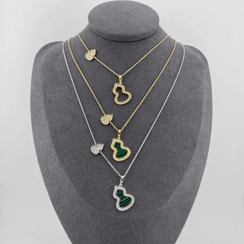 双葫芦麒麟S925纯银轻奢高版本项链直播高品质锁骨链小众颈链详情14