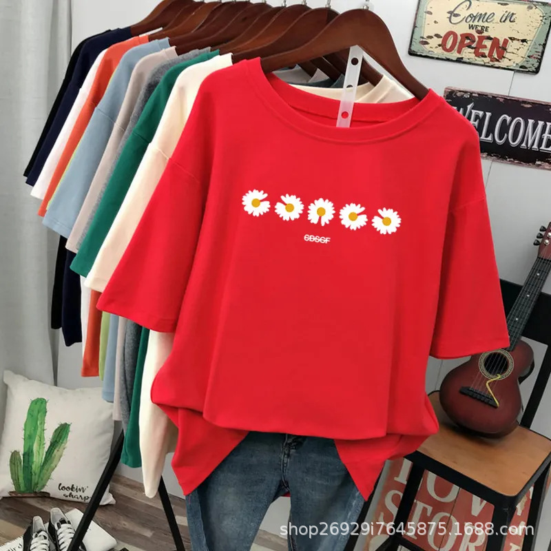 2023夏季新款夜市女装短袖T恤批发宽松大码地摊货源韩版休闲ins潮详情6