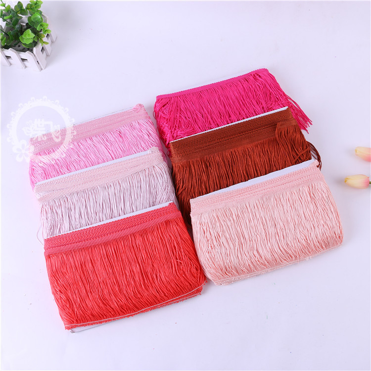 DIY stage costume accessories: Latin dance lace, tassel lace, polyester ribbon, 15CM, factory direct sales, 1 webbing pic 14