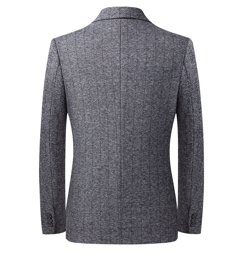 Laishibert autumn and winter knitted woolen woolen suits for young and middle-aged men, small suits for men, slim-fit woolen casual suits pic 46