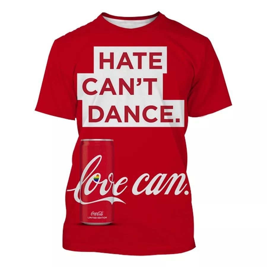The latest summer bestseller is the Coca-Cola T-shirt with 3D digital printing, a fashionable and trendy loose short-sleeved top pic 20