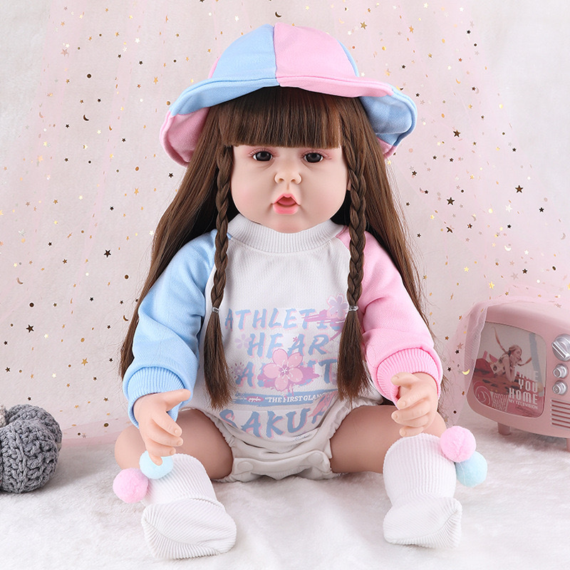 仿真娃娃工厂直销跨境新款60cm仿真婴儿重生娃娃全软胶洋娃娃玩偶详情3