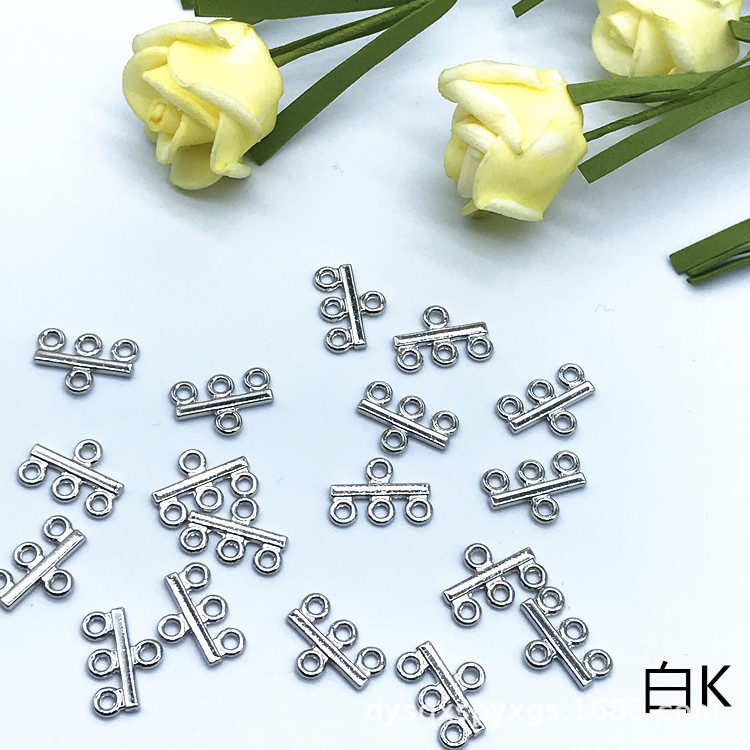 DIY alloy jewelry accessories, earrings, bracelets, hanging heads, multi-hole connector rods, factory direct sales. Colors can be customized pic 1