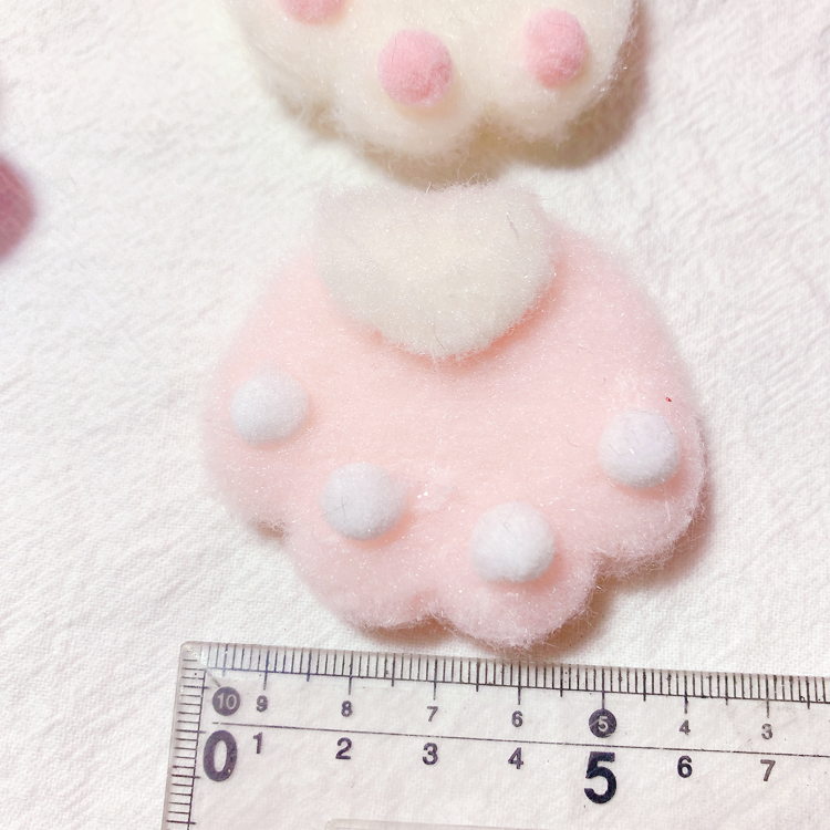 diy accessories, brooches, three-dimensional fluffy pink cat paw scarves, hair accessories, clothing, shoes, socks, bags, fabric, handcrafted materials and accessories pic 4