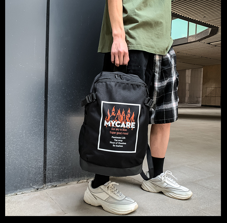 2021 Korean version fashionable couple style cartoon print cool backpack, large-capacity trendy schoolbag for junior and senior high school students pic 46