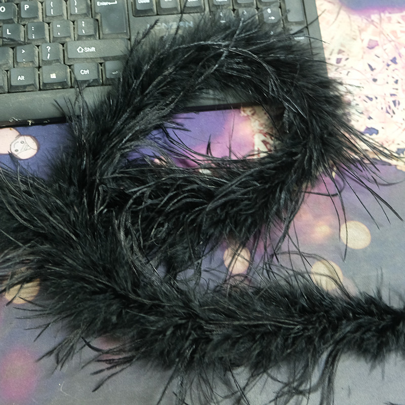 厂家现货鸵鸟毛条服装装饰饰品材料婚庆拉丁舞礼服抓夹羽毛条详情16