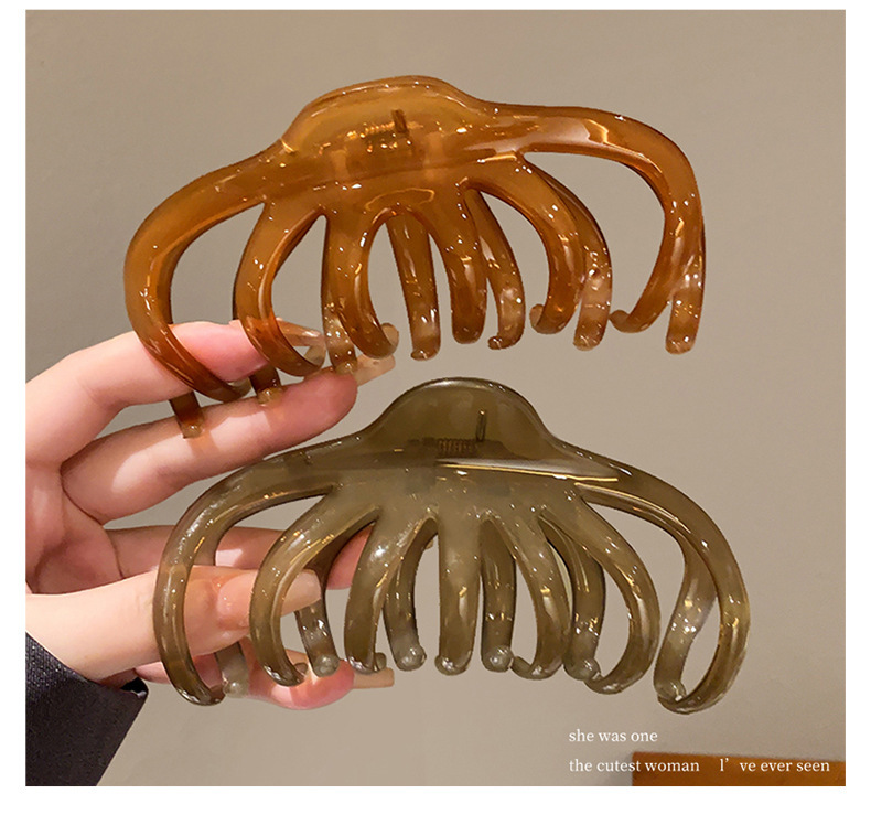 2024夏季新款网红盘发鲨鱼夹发量多抓夹大号发夹法式复古发抓批发详情5