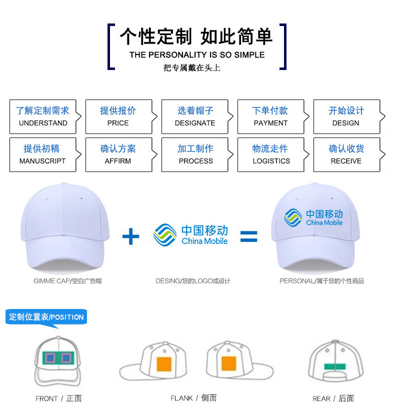 Customized logo wholesale of pure cotton baseball caps for women in spring and summer, custom-made embroidered baseball caps for men in small quantities pic 3