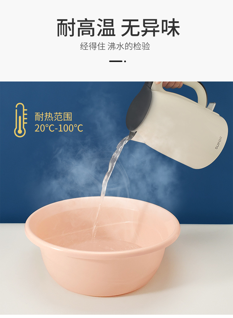 The manufacturer wholesales new thickened household large-sized plastic basins, pressure-resistant standing washbasins, laundry basins and shock-resistant basins pic 4