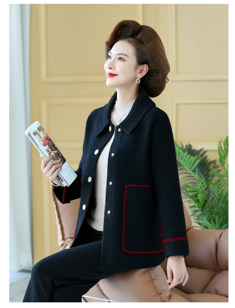 The 2023 new style of stylish knitted top for middle-aged mothers in autumn and thin base layer sweaters for middle-aged and elderly women in spring and autumn pic 53