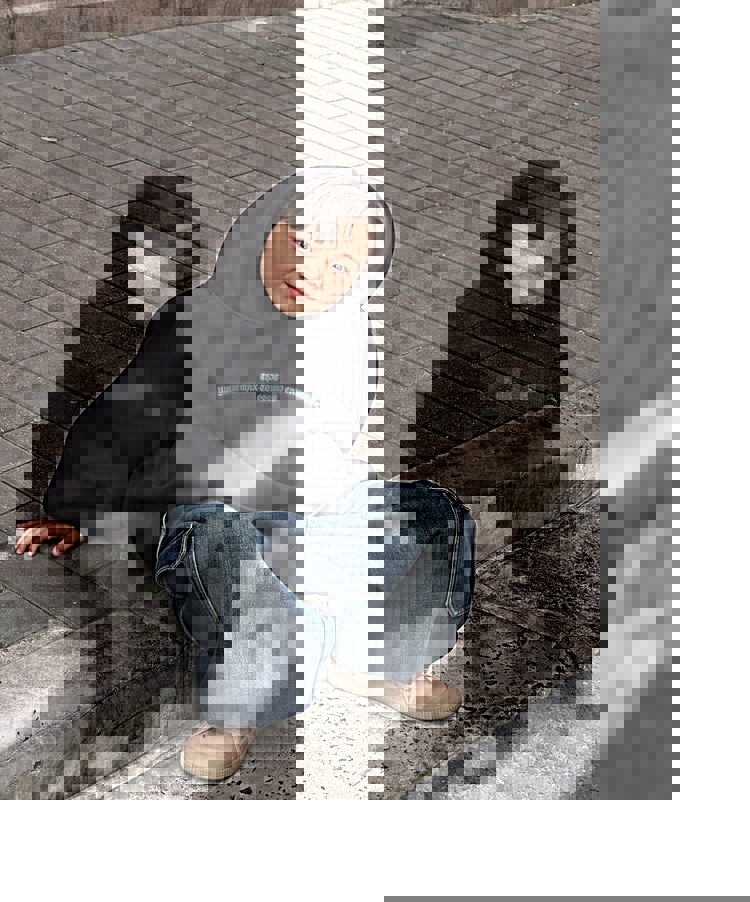 Zhongda Tong's American retro hooded sweatshirt for autumn and winter is a laid-back, loose and thickened one-piece velvet children's sweatshirt trend pic 10