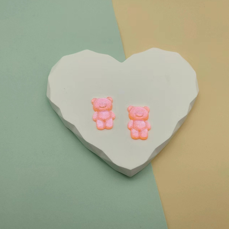 小熊款幻彩铺底树脂配件做儿童发饰DIY等详情2