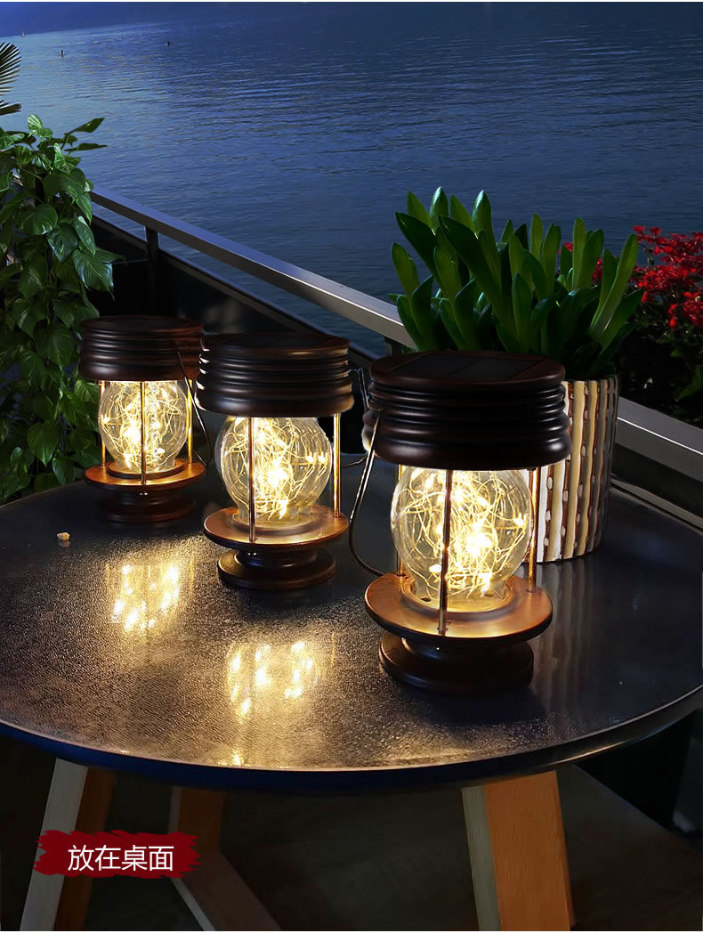 曦骉复古阳台太阳能灯庭院灯家用栏杆灯户外路灯围栏楼梯灯防雨详情14