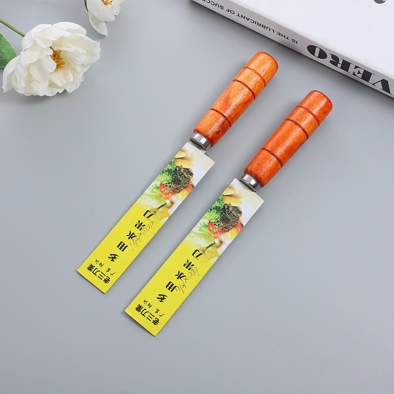 Factory direct supply of multi-purpose fruit knives and wooden handle peelers for wholesale at two yuan pic 3