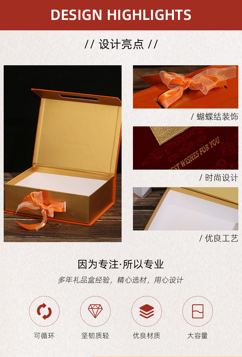 Retro light luxury large bow gift box, retro wedding candy box, hand-held box, velvet souvenir return box pic 6