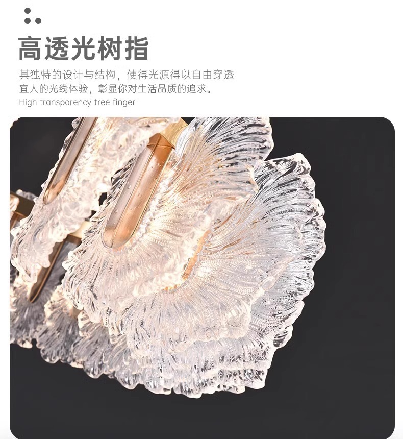 跨境现代轻奢水晶客厅卧室餐厅繁花吊灯高端花开富贵别墅大吊灯详情10