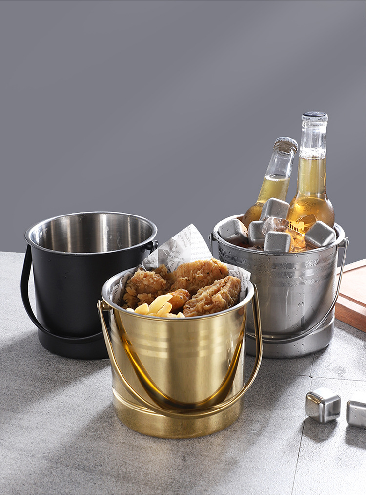跨境不锈钢冰桶酒吧KTV手提啤酒冰镇桶香槟桶户外便携小桶冰块桶详情17